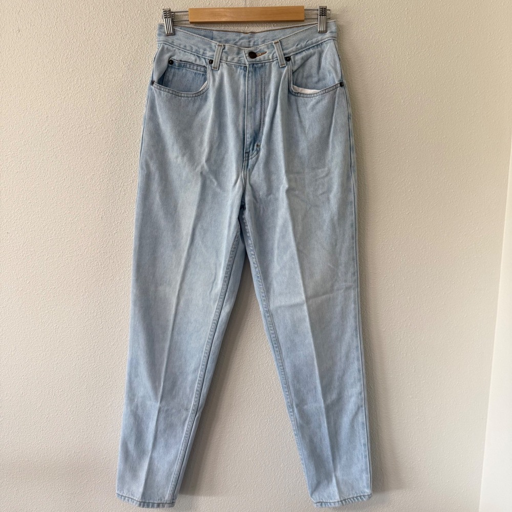 Vintage Jordache High Waisted Tapered Mom Y2K Retro Jeans Light Wash Size 12x31